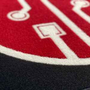Zerbino in moquette su misura con logo intarsiato - immagine 4